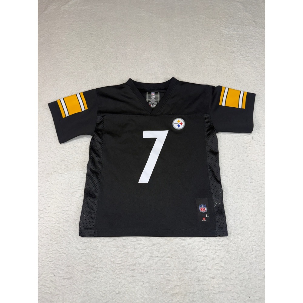 NFL Team Apparel Kids Pittsburgh Steelers Roethlisberger 7 Jersey Black Size L 7